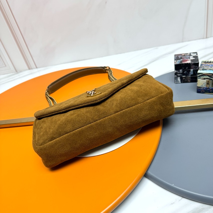 サンローラン 激安屋口コミ 2025新作 ブラウンスエードチェーンバッグ 高再現度の精密ディテール 極上の装着感と高級感仕上げ 発送保証 追跡可能_1