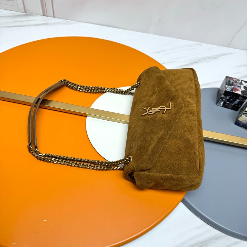 サンローラン 激安屋口コミ 2025新作 ブラウンスエードチェーンバッグ 高再現度の精密ディテール 極上の装着感と高級感仕上げ 発送保証 追跡可能_2