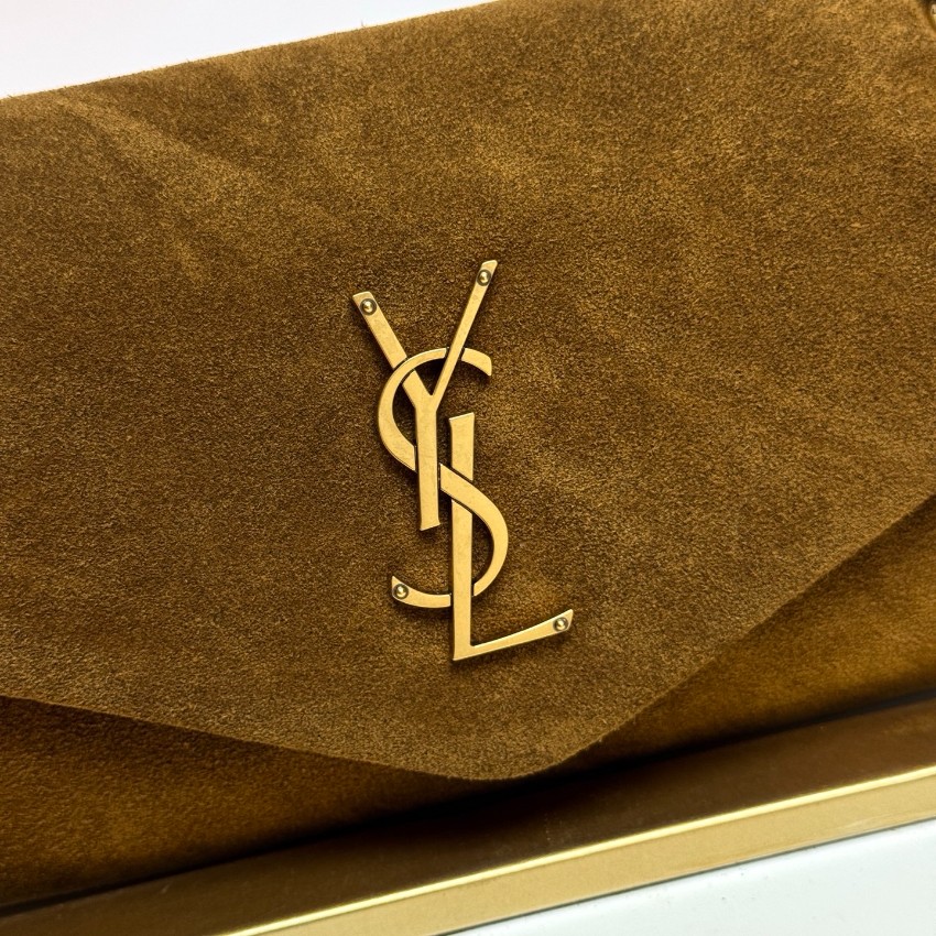サンローラン 激安屋口コミ 2025新作 ブラウンスエードチェーンバッグ 高再現度の精密ディテール 極上の装着感と高級感仕上げ 発送保証 追跡可能_6