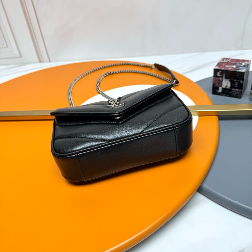 サンローラン n級 2025新作 ブラックキルトレザーバッグ 高再現度の精密ディテール 高級レベル仕様 圧倒的な再現度 発送保証 追跡可能 安心サイト_1