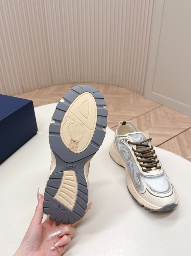 ディオール スーパーコピー n級 ダッドスニーカー ベージュ グレー 厚底 メッシュ 高再現度 2026新作_9