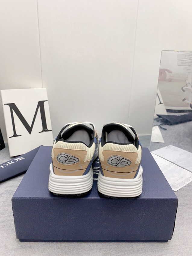 ディオール 偽物 2026新作 スニーカー ベージュブルー配色 高再現度 精密ディテール 本革使用 高品質 安心サイト 追跡可能 発送保証_8