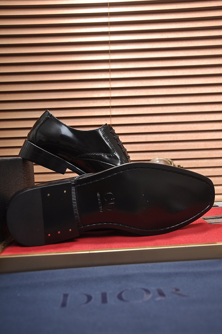ディオール スーパーコピー 2026新作 ブラック レースアップ オックスフォード 光沢カーフ 高再現度 本革仕様 フォーマル対応 安心サイト 追跡可能_8