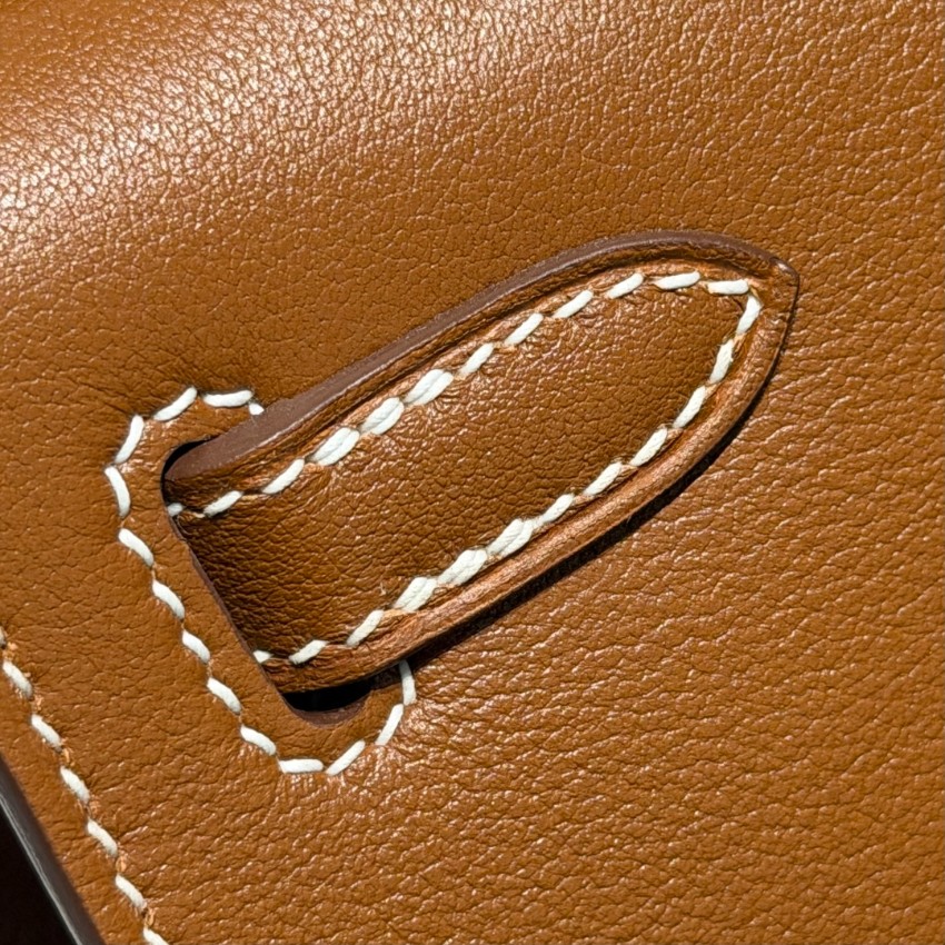 エルメス 偽物 バレない再現度 ケリーポシェット ハンドバッグ 定番キャラメル 2026新作 高再現度 精密ディテール 高級感仕上げ_9
