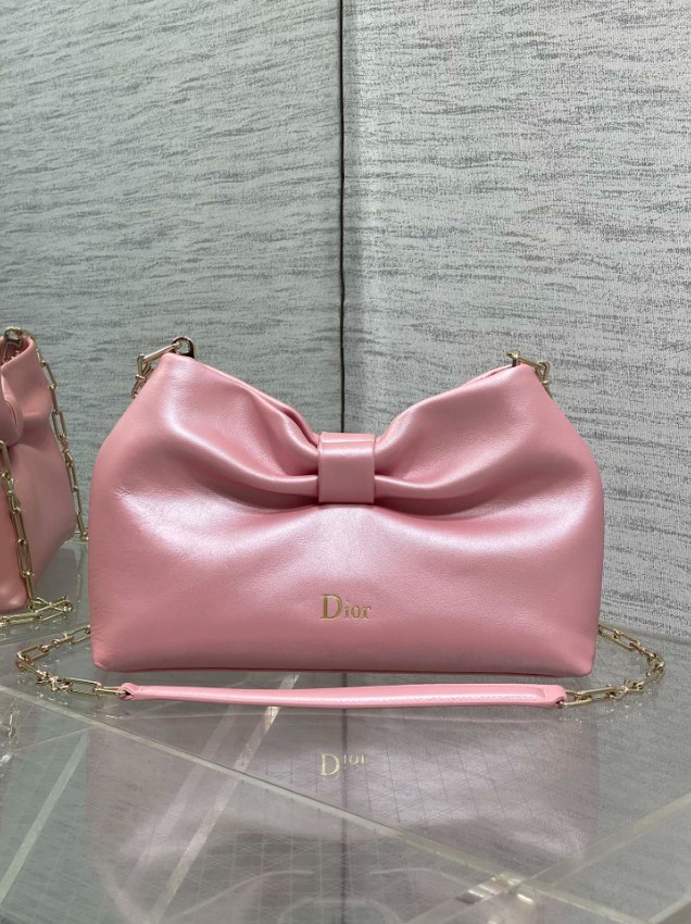 ディオール ボウデザイン チェーンバッグ 2026新作 本革使用 高再現度 精密ディテール 丁寧な縫製 上質感 安心取引 発送保証 スーパーコピー_2