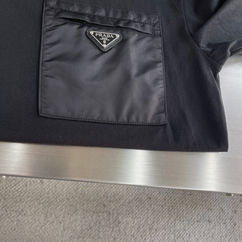 プラダ ナイロンポケット Tシャツ 偽物 2026新作 通気 男女兼用 高品質 安心サイト 実店舗運営 発送保証 精密ディテール_5