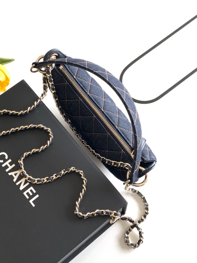 シャネル スーパーコピー デニムチェーンショルダーバッグ キルティングデザイン エレガントスタイル 定番_4