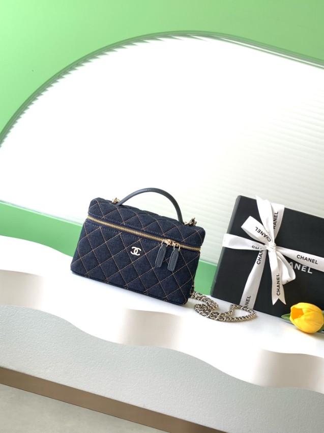 シャネル n級 デニムキルティングチェーンショルダーバッグ コンパクトハンドバッグ 激安_1