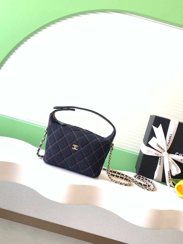 シャネル 格安 デニムキルティングチェーンショルダーバッグ ミニハンドバッグ 上品スタイル 口コミ多数_1