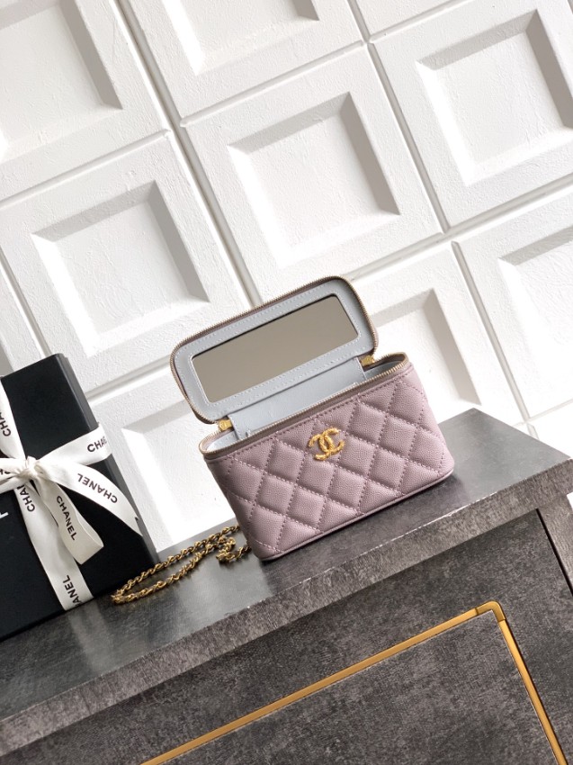 シャネル 本物級コピー キルティングレザーミニバニティバッグ チェーンショルダーデザイン 上質感 上質感_6