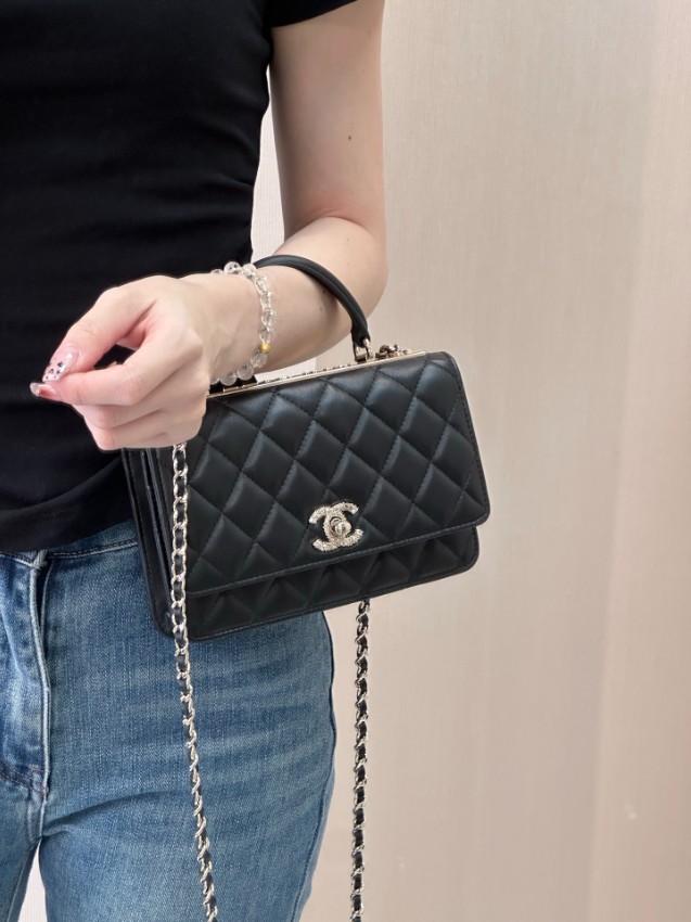 シャネル ブランド コピー キルティングトップハンドルバッグ チェーンショルダー 2WAY仕様 定番_6