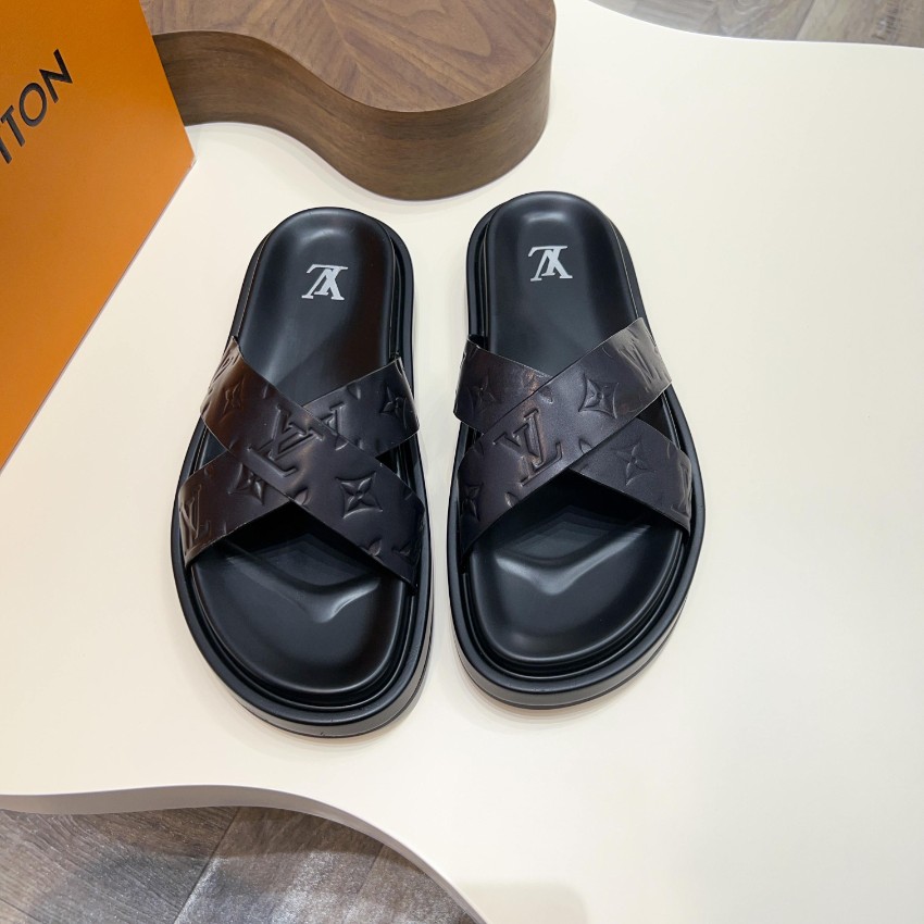 ルイヴィトン スーパーコピー クロスストラップサンダル モノグラム型押し 精密ディテール_3