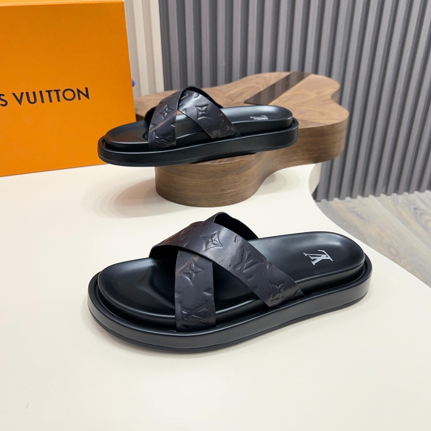 ルイヴィトン スーパーコピー クロスストラップサンダル モノグラム型押し 精密ディテール_2