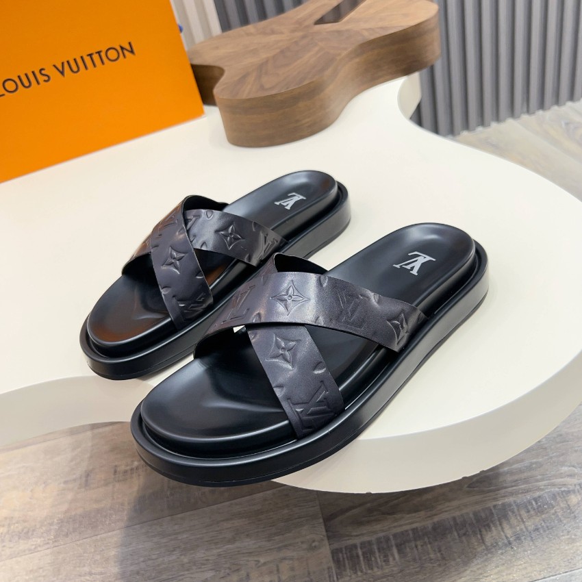 ルイヴィトン スーパーコピー クロスストラップサンダル モノグラム型押し 精密ディテール_1