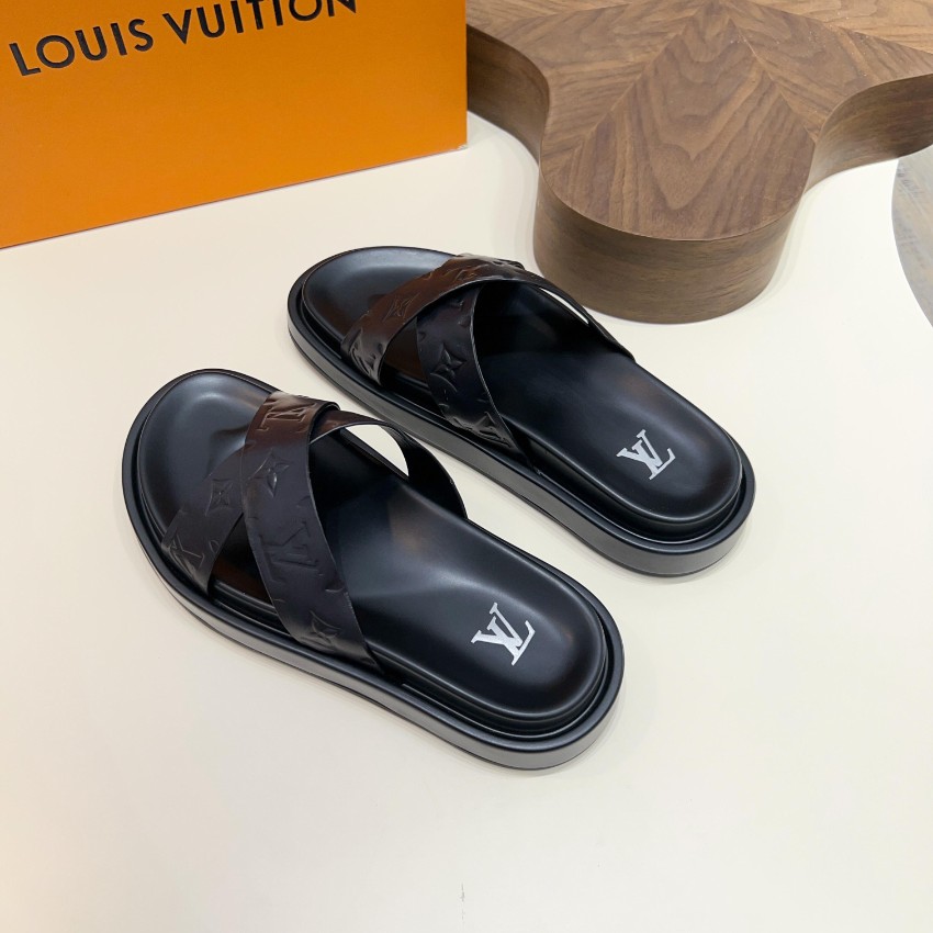 ルイヴィトン スーパーコピー クロスストラップサンダル モノグラム型押し 精密ディテール_4