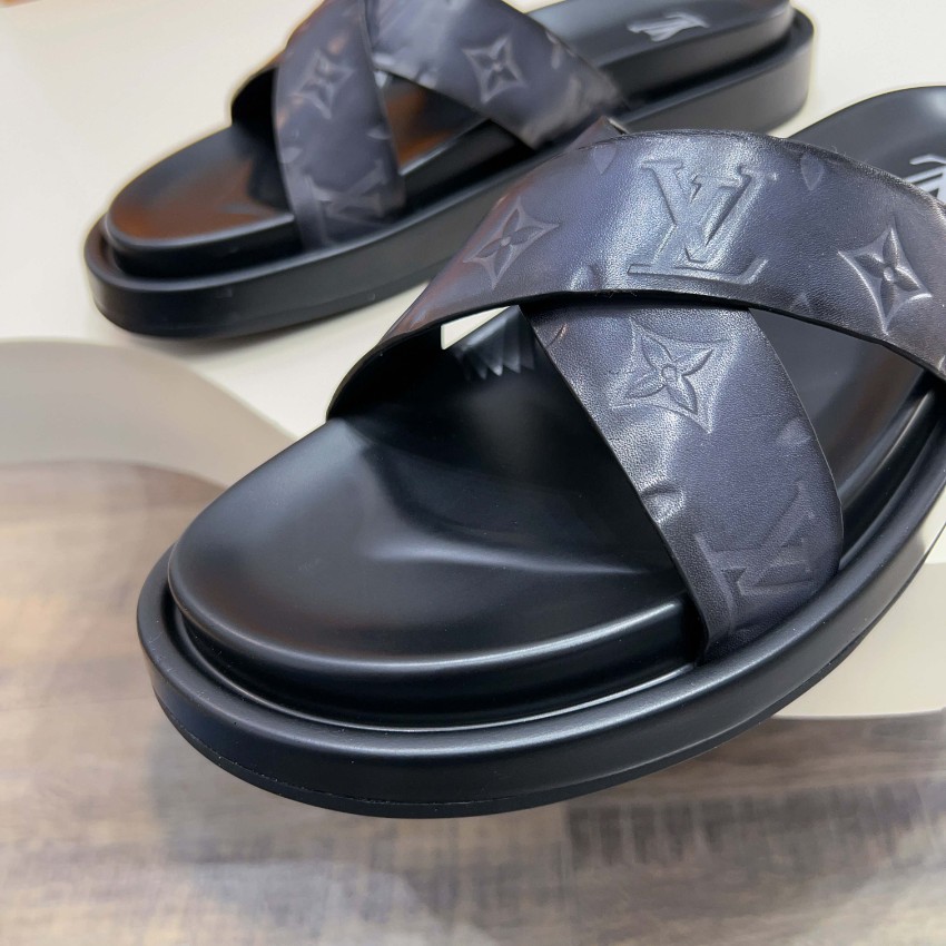 ルイヴィトン ブランド コピー クロスストラップサンダル モノグラム型押し 高品質_6