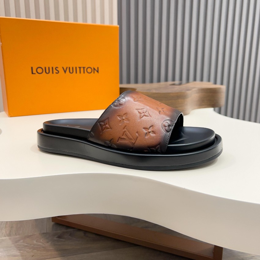 ルイヴィトン n級 モノグラムスライドサンダル グラデーションレザー 本革使用_7