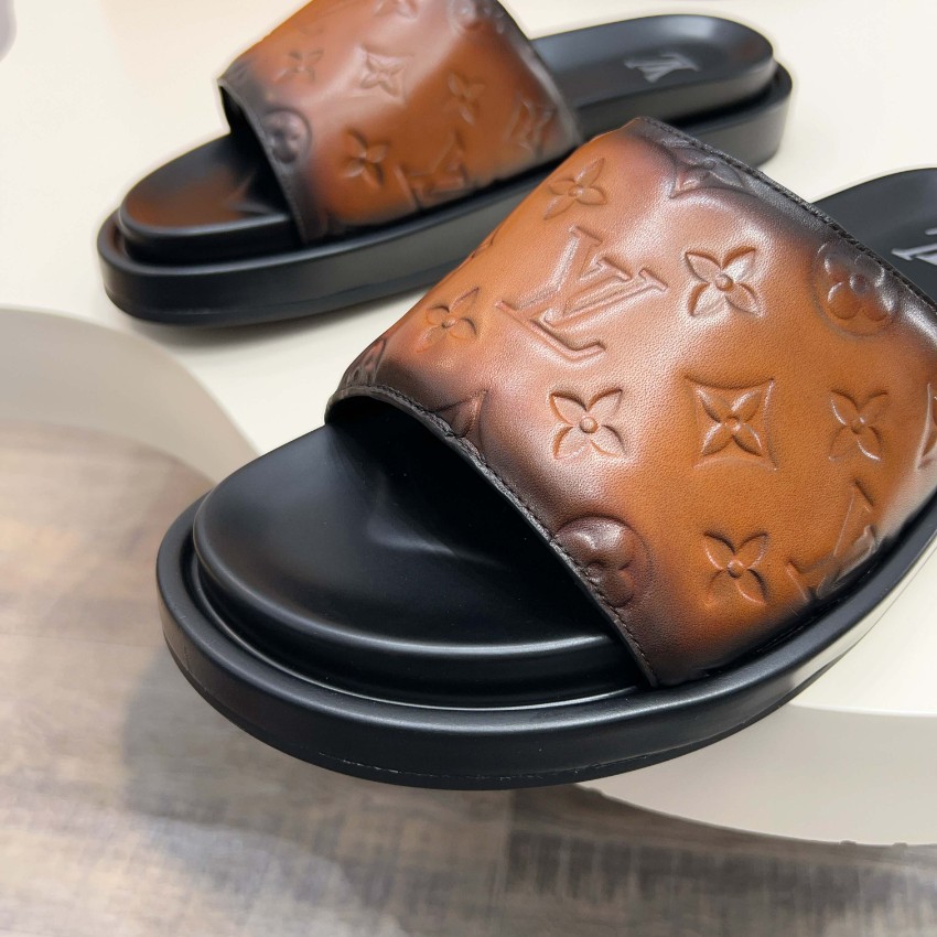 ルイヴィトン n級 モノグラムスライドサンダル グラデーションレザー 本革使用_8