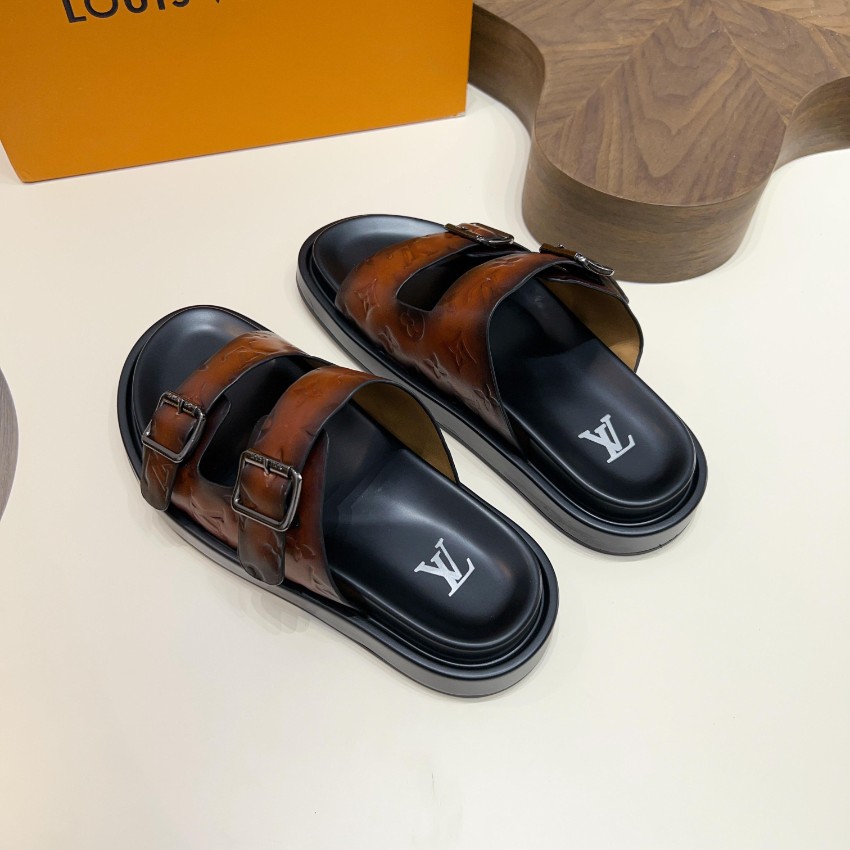 ルイヴィトン 本物級コピー ダブルストラップサンダル モノグラム型押し 高再現度_5