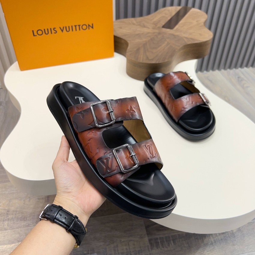 ルイヴィトン 本物級コピー ダブルストラップサンダル モノグラム型押し 高再現度_6