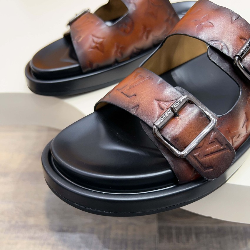 ルイヴィトン 本物級コピー ダブルストラップサンダル モノグラム型押し 高再現度_7