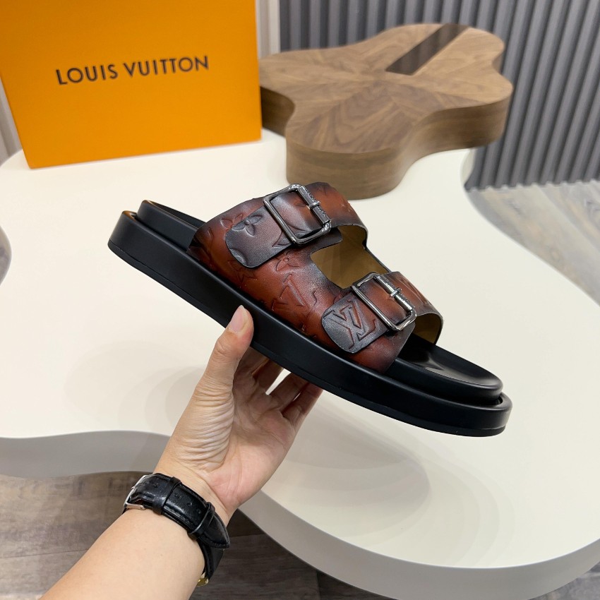 ルイヴィトン 本物級コピー ダブルストラップサンダル モノグラム型押し 高再現度_8
