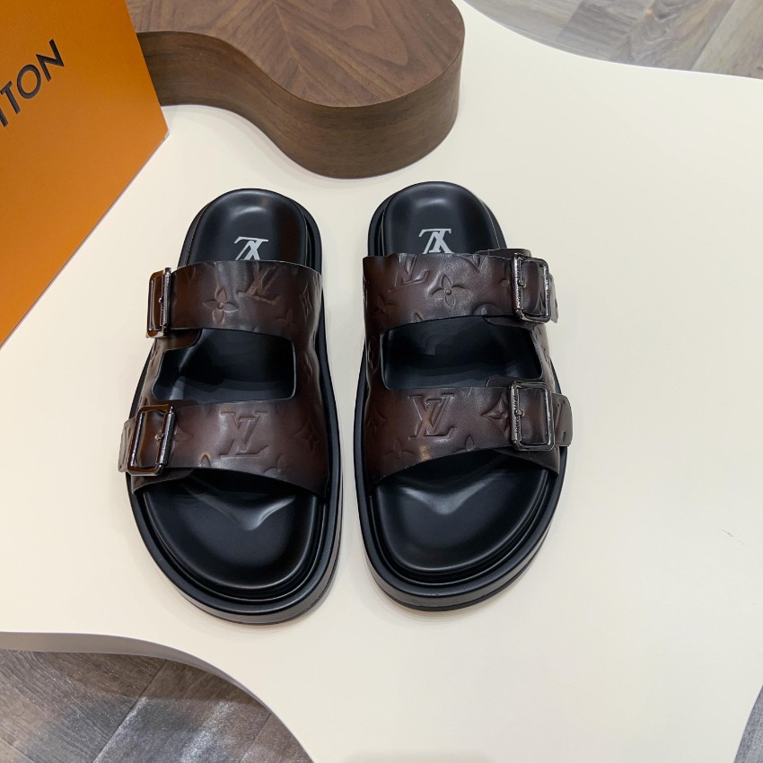 ルイヴィトン スーパーコピー ダブルベルトサンダル モノグラム型押し 職人技術再現_2