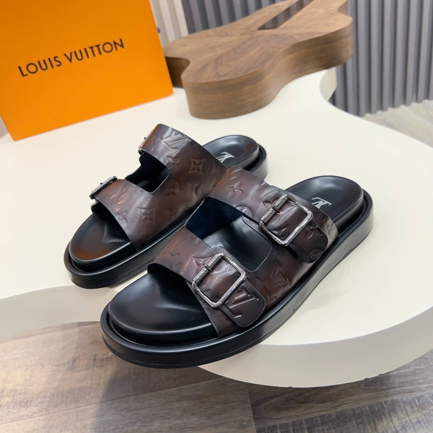 ルイヴィトン スーパーコピー ダブルベルトサンダル モノグラム型押し 職人技術再現_1