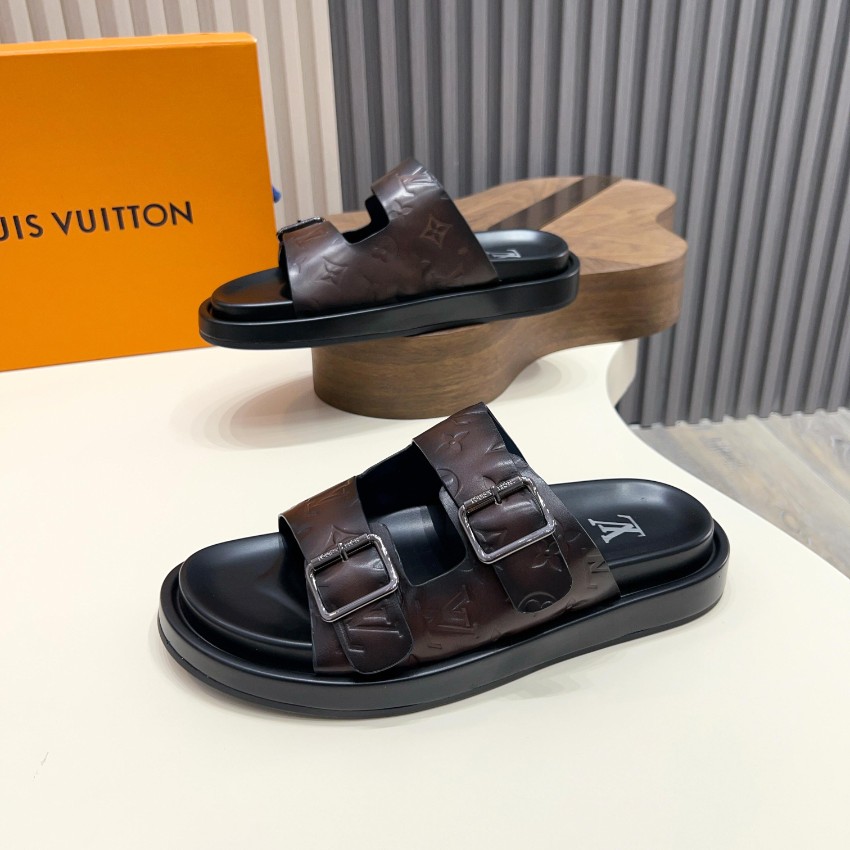 ルイヴィトン スーパーコピー ダブルベルトサンダル モノグラム型押し 職人技術再現_3