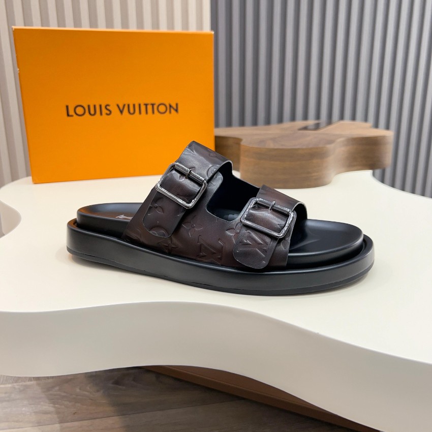 ルイヴィトン スーパーコピー ダブルベルトサンダル モノグラム型押し 職人技術再現_6