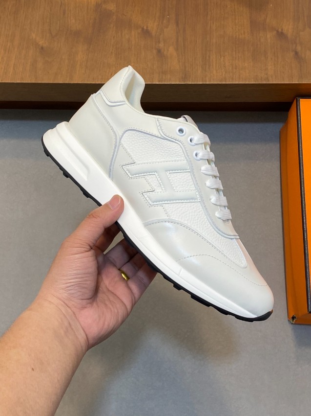 エルメス n級 レザースニーカー Hロゴデザイン ローカット 本格派モデル_8
