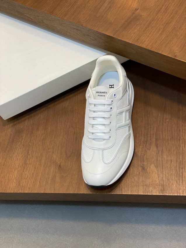 エルメス n級 レザースニーカー Hロゴデザイン ローカット 本格派モデル_7