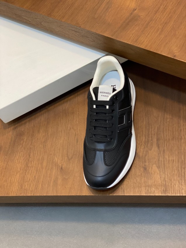 エルメス ハイブランド レザースニーカー Hロゴ ローカット 高品質_7
