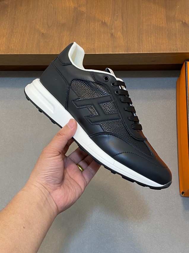 エルメス ハイブランド レザースニーカー Hロゴ ローカット 高品質_6