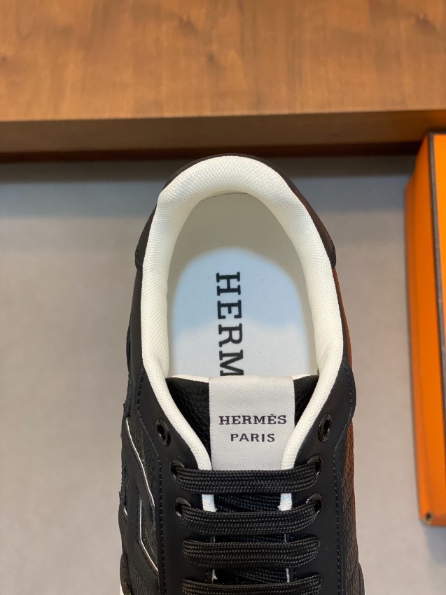 エルメス ハイブランド レザースニーカー Hロゴ ローカット 高品質_5
