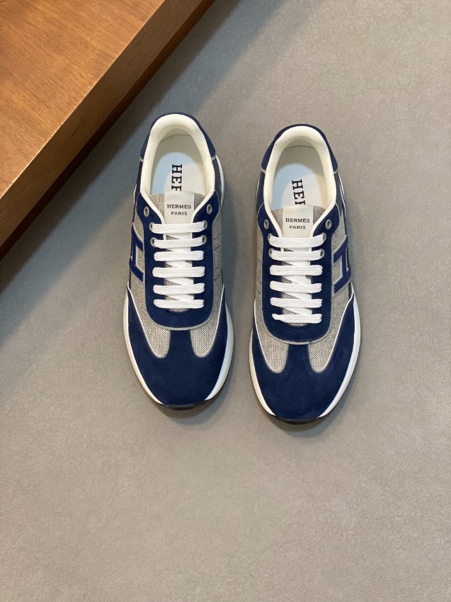 エルメス 格安 レザースニーカー Hロゴ コンビデザイン レビュー高リピ率_3