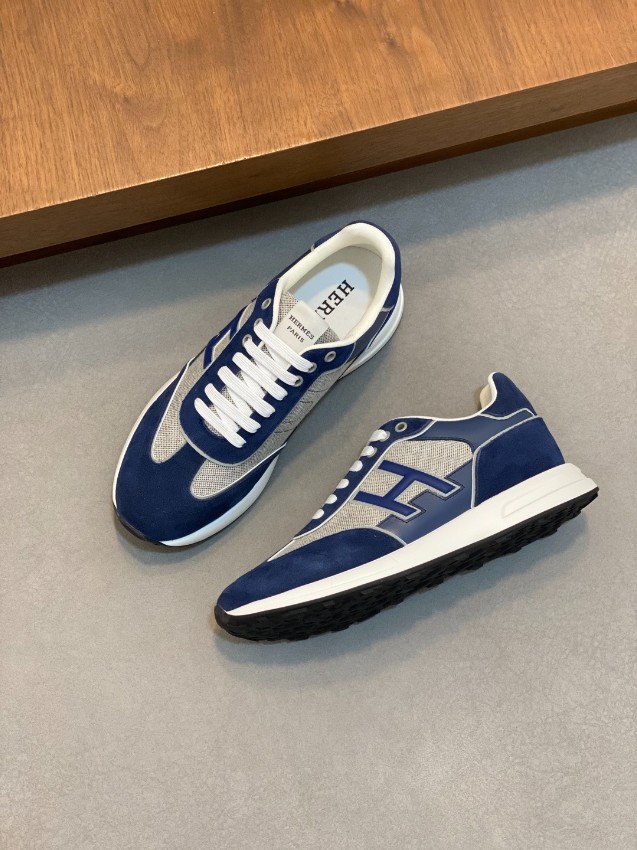 エルメス 格安 レザースニーカー Hロゴ コンビデザイン レビュー高リピ率_2