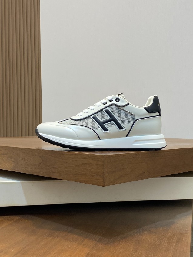 エルメス スーパーコピー レザースニーカー Hロゴ コンビデザイン 安心サイト_4