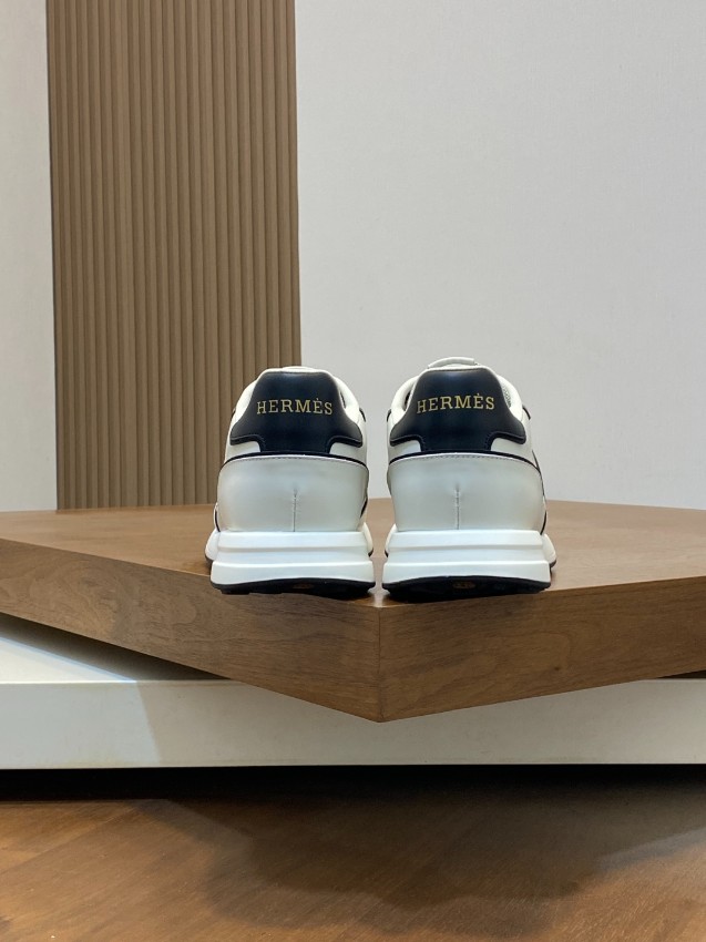 エルメス スーパーコピー レザースニーカー Hロゴ コンビデザイン 安心サイト_7