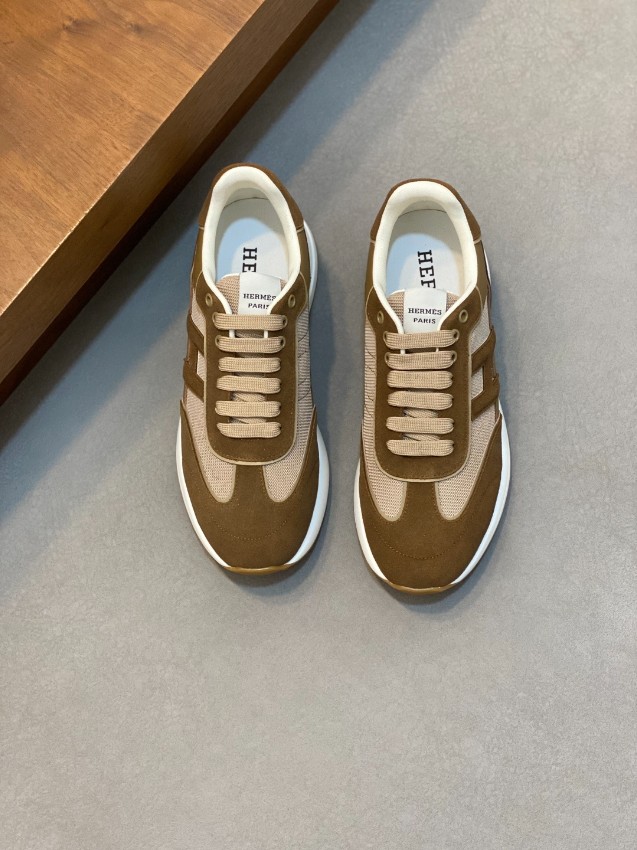 エルメス n級 レザースニーカー Hロゴ コンビ素材 実店舗運営_3