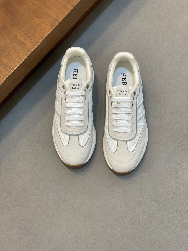エルメス ハイブランド レザースニーカー Hロゴ ローカット 丁寧な縫製_2
