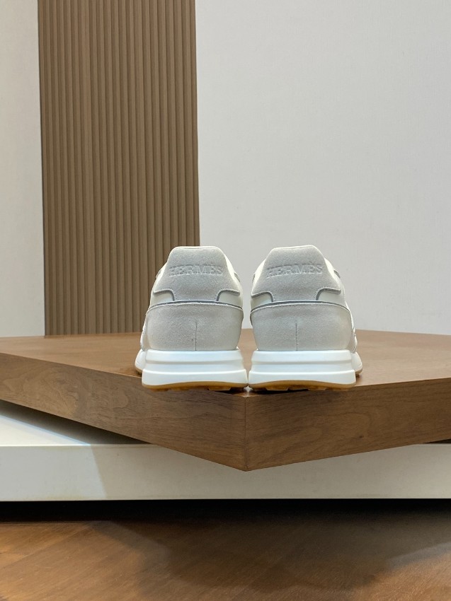 エルメス ハイブランド レザースニーカー Hロゴ ローカット 丁寧な縫製_4