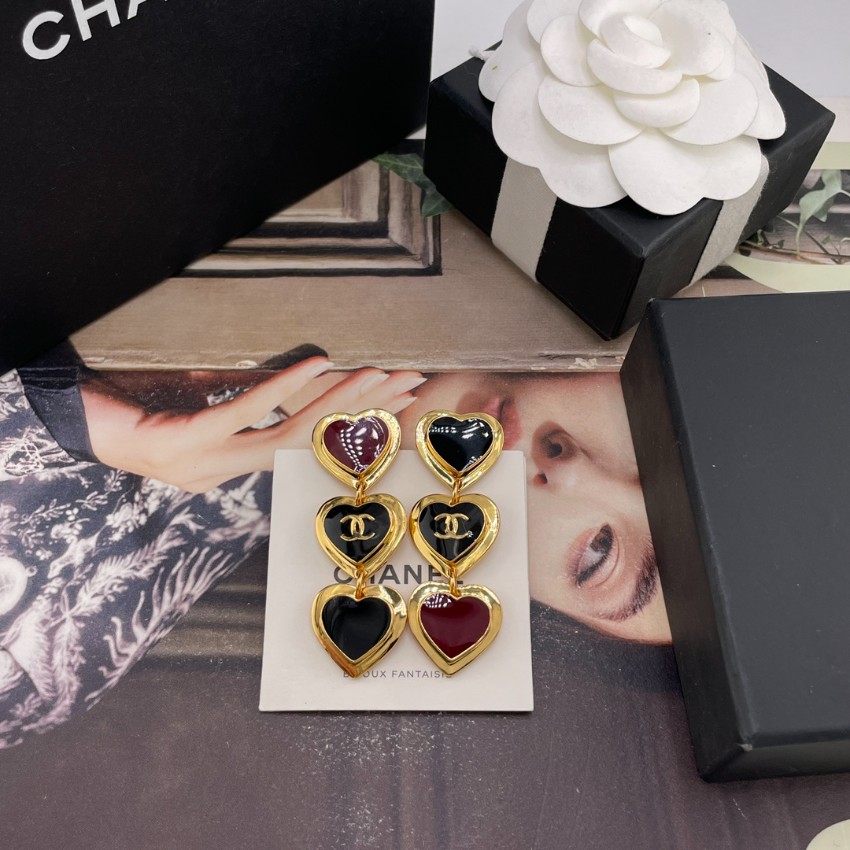 シャネル 格安 ハートCCロゴドロップピアス トリプルハートデザインジュエリー 圧倒的な再現度_2