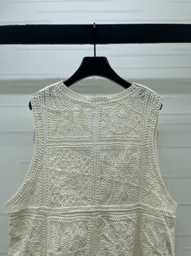ディオール 本物級コピー レースニットベスト フローラル編みデザイン 通気_4