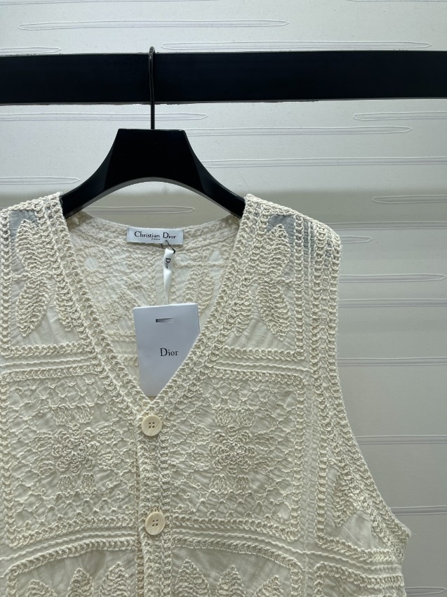 ディオール 本物級コピー レースニットベスト フローラル編みデザイン 通気_7