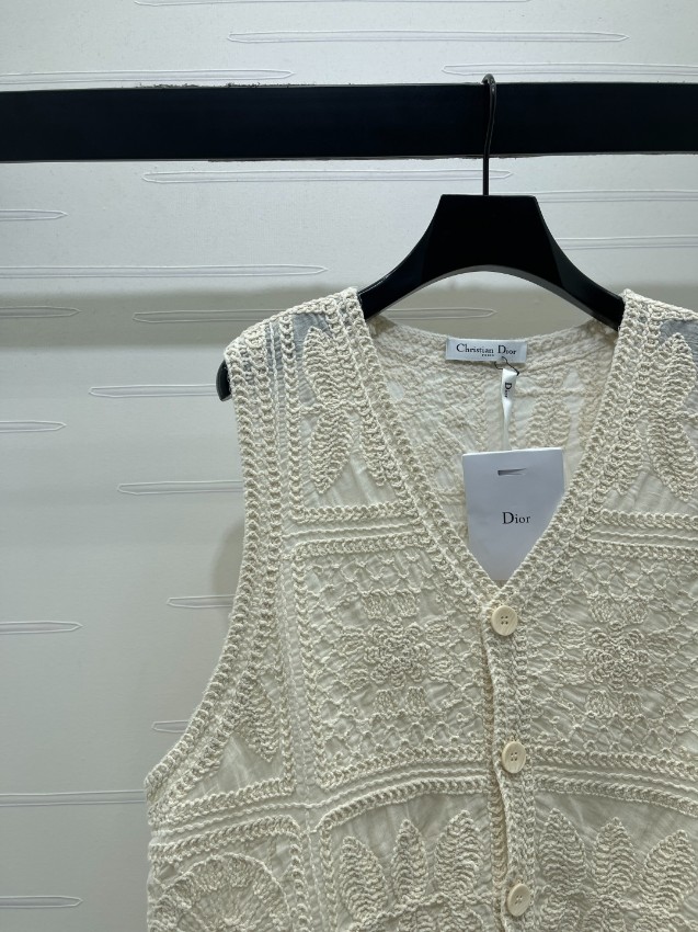 ディオール 本物級コピー レースニットベスト フローラル編みデザイン 通気_6