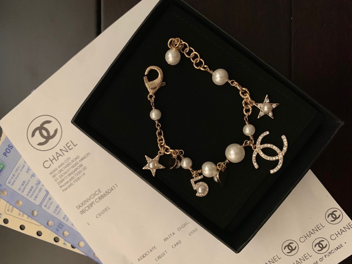 シャネル 本物級コピー CCロゴ パールチャーム ブレスレット 星モチーフ_2