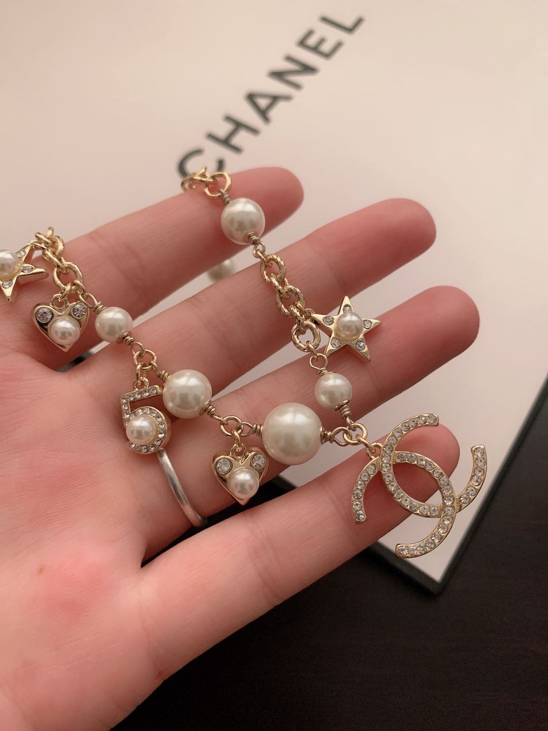 シャネル 本物級コピー CCロゴ パールチャーム ブレスレット 星モチーフ_5