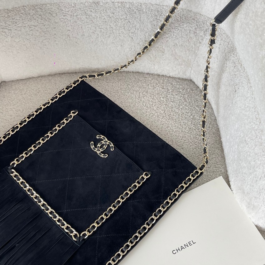 シャネル スーパーコピー フリンジトートバッグ チェーン装飾 キルティングデザイン 精密ディテール 高評価_1