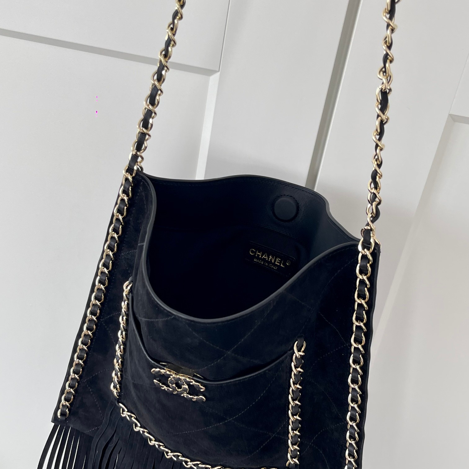シャネル スーパーコピー フリンジトートバッグ チェーン装飾 キルティングデザイン 精密ディテール 高評価_6